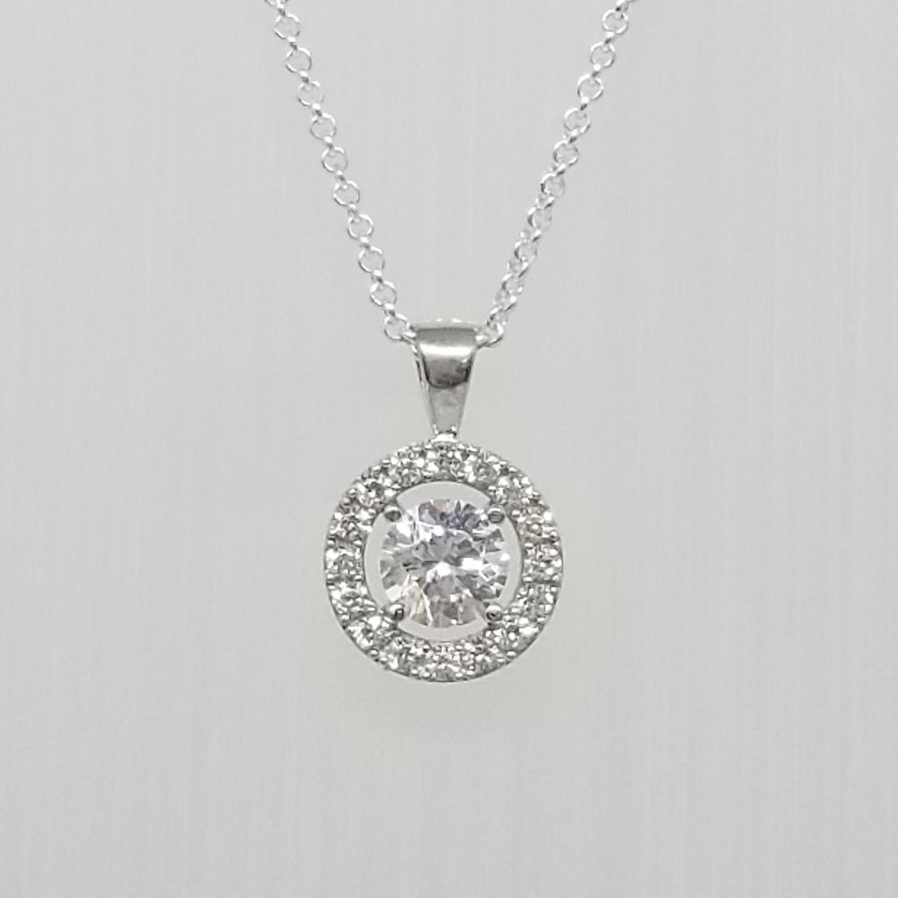 Necklace Sterling Silver Circle Of Life CZ